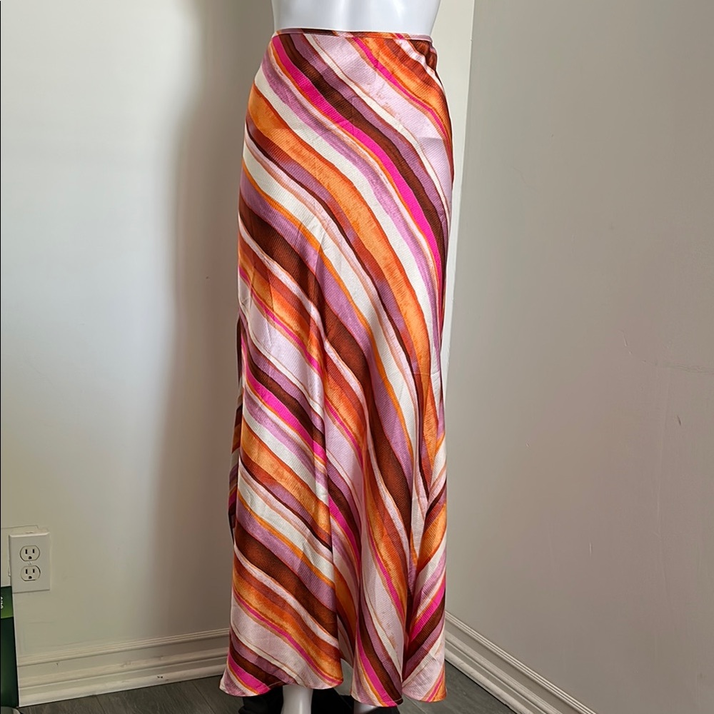 Forever21, Women’s Size L Striped Multicolor Maxi Top and Skirt Set - Picture 3 of 14